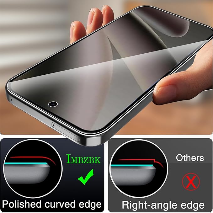 IMBZBK [Auto-Dust Removal] 3 Pack Screen Protector for Google Pixel 10 Pro [Phone Case Friendly], 3 Tempered Glass Camera Lens Protector Accessories, Military Grade Shatterproof