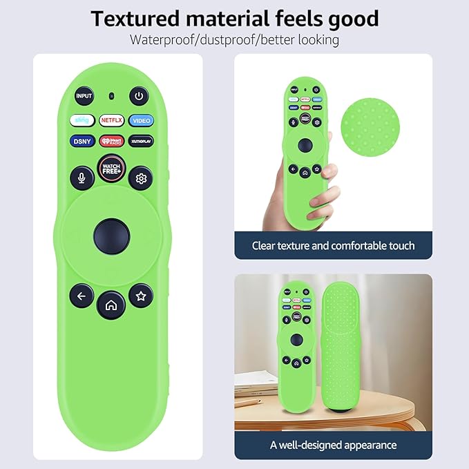 [3-Pack] RETROSUN XRT270 Remote Cover for Vizio Smart TV Remote Easier to Find, Silicone Controller Case Sleeve Compatible with Vizio XRT270 Series (Fluorescent Green/Blue/Pink)