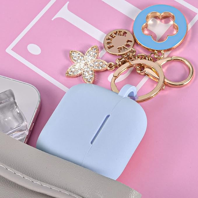 VISOOM Case for Airpods 3 Pink Airpods 3rd Cases 2021 Silicone for iPod 3 Earbuds Case Cover Women Wireless Charging Case with Accessories Girl Bling Keychain for Apple Ear Buds 3rd Generation