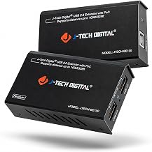 J-Tech Digital USB Over Ethernet Extender USB Balun Over cat5e cat6 99m/328ft PoC, Play and Plug, No Driver Needed, USB2.0 for Game Controller, MAC & PC and Supported Devices [JTECH-BE100] - Image 1