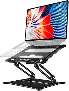 Urmust Adjustable Laptop Stand for Desk, 10-15.6“ Laptop Riser, Black