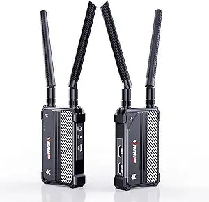 Wireless HDMI Transmitter and Receiver,1150ft Los Range,4K UHD Wireless Video Transmission System with 0.1S Latency, for Streaming from DSLR/PC/Laptop to TV/Monitor (WL095P TX+RX)
