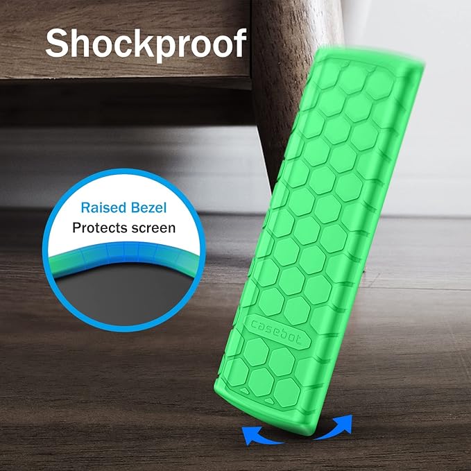 Fintie Silicone Case for Fire TV Stick 4K Max (2nd Gen)/Toshiba/Insignia/Pioneer/2-Series/4-Series/Omni Fire TV Remote - Anti Slip Shockproof Cover for Alexa Voice Remote Enhanced, Green Glow