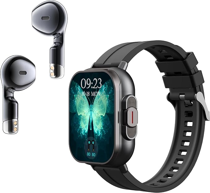 Mingtawn Smart Watch with Earbuds, 2 in 1 Bluetooth Smartwatch for Men Women, 2.01" HD, Answer/Make Call, Sleep Monitor Fitness Tracker, 100+ Sports Modes, Compatible with Android iOS