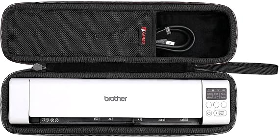 XANAD Hard Case for Brother DS-640 or DS-740D or DS-940DW or DS-720D or Doxie Go SE Wireless Document Photo Scanner(Black)