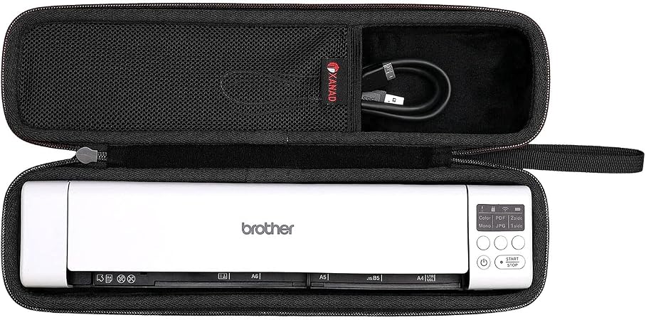 XANAD Hard Case for Brother DS-640 or DS-740D or DS-940DW or DS-720D or Doxie Go SE Wireless Document Photo Scanner(Black)