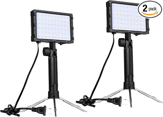EMART 60 LED Portable Product Photography Light for Tabletop Photo,2-Pack