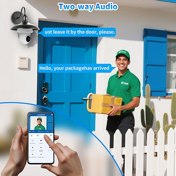 Light Bulb Camera, E3LT Wireless Security Camera 3MP Full HD, 360° View, 2.4G WiFi, Two-Way Talk, Color Night Vision, Compatible with Alexa/Google Home