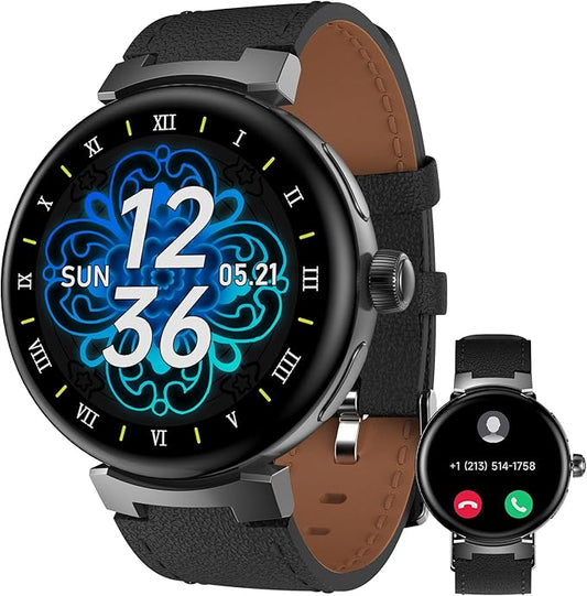 aigo Smart Watch for Men Women, Bluetooth Calling, 107 Sports Modes, Health Fitness Tracker with Heart Rate, Sleep Monitoring, 1.73" HD Screen IP68 Waterproof Watches for Android iOS Phone, Black