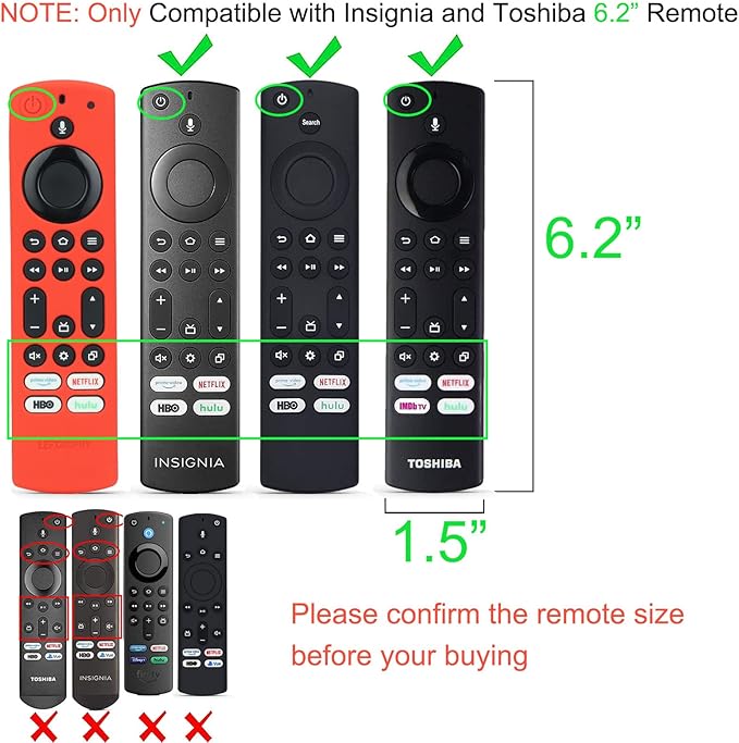 LEFXMOPHY Case Replacement for Insignia 2021 / Toshiba 2021 / Hisense 50-inch ULED U6 2022 Remote Case Black Silicone Protective Full Coverage Accessories with Lanyard