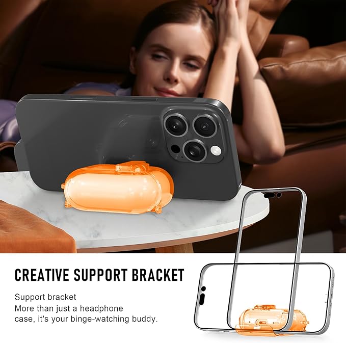 for AirPods Pro 3 Case (2025) with Cleaner Kit, Cute with Lock Clid and Cleaner Kit,[Auto Pop-Up] Soft TPU Clear Cover with Bracket & Dustproof Design for AirPods Pro Case with Keyring(2025)
