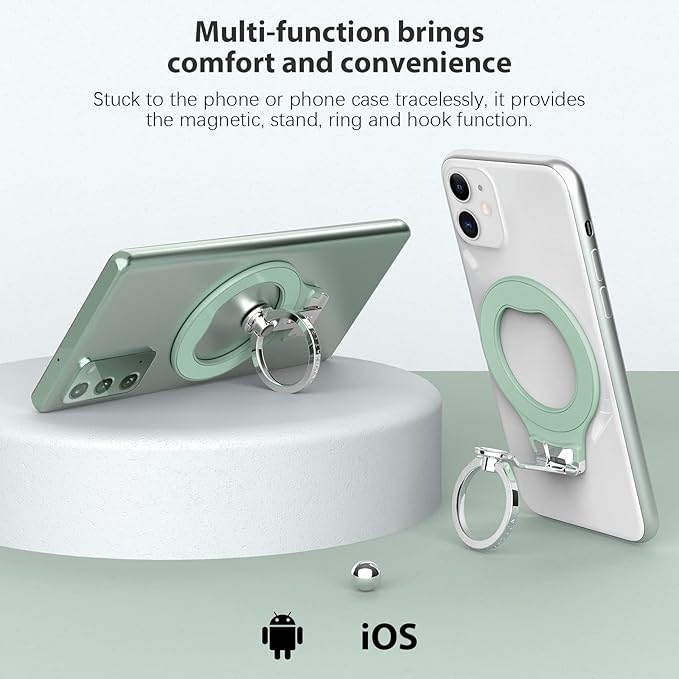 Nillkin Phone Grip Mint Green, (SnapGrip) Metal Phone Ring Holder Stand, Adjustable Kickstand, Phone Gripper for Back of Phone S22 Ultra, S22 for iPhone 13, 13 Pro, 13 Mini, XS,11,Pixel 6