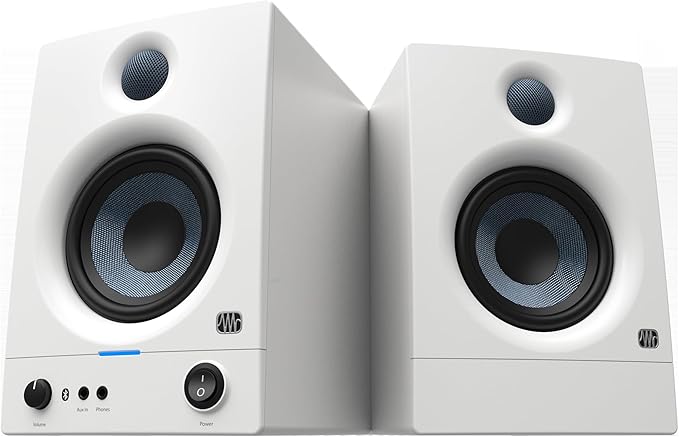 PreSonus Eris 4.5BT White 4.5-inch Media Reference Monitors with Bluetooth Wireless Technology