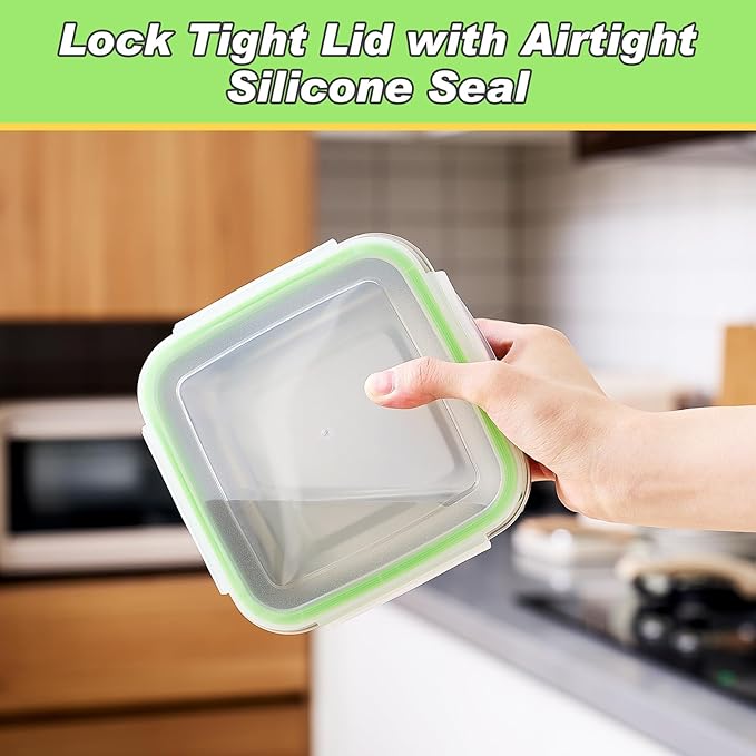 4 Pack Stainless Steel Sandwich Containers with Lids 25. 4 oz Metal Food Container for Lunch Boxes with Airtight Silicone Seal for Sandwiches and Snacks