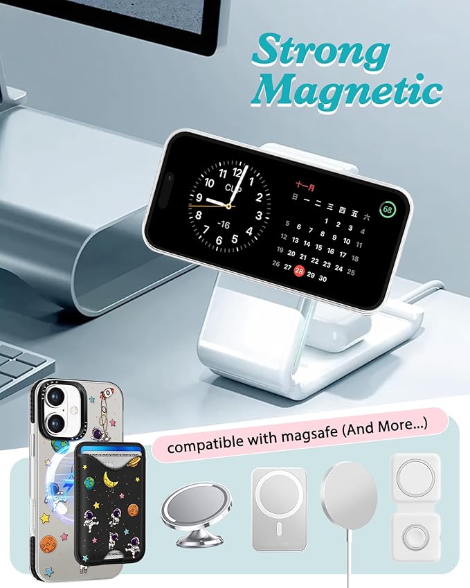 Toycamp for iPhone 17 Case - Compatible with Magsafe Credit Card Holder Wallet Magnetic Cute Women Teen Girls Kawaii Girly Unique Man Boys Design Phone Cover for Apple 17 Air