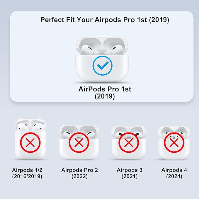 Valkit for Airpods Pro 2 Case Cover with Lock, Military Full-Body AirPod Pro Case Hard with Keychain Cool Airpods Pro 2nd/1st Generation Case for Man,Black