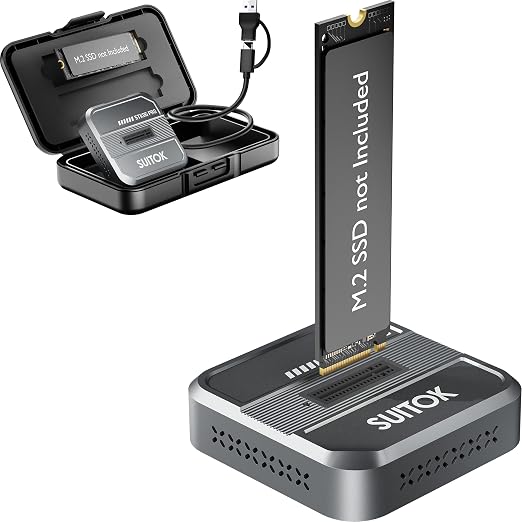 M.2 NVMe SATA SSD Reader with Protective Case 10Gbps Triple Cooling