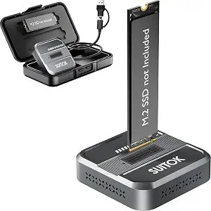 M.2 NVMe SATA SSD Reader with Protective Case 10Gbps Triple Cooling