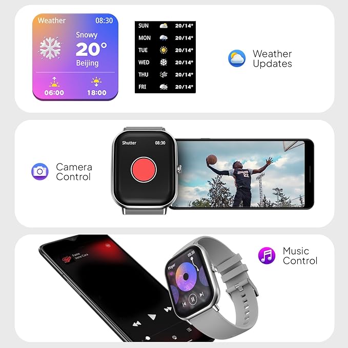 Fire-Boltt Ninja Call Pro Max 51.05mm (2.01 inch) Display Smart Watch, Bluetooth Calling, 120+ Sports Modes, Health Suite, Voice Assistance (Grey)