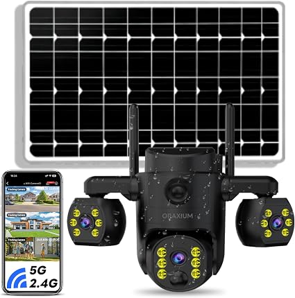 Triple Lens Outdoor Wireless Security Camera, Outdoor Cameras for Home Security, Color Night Vision, Outdoor Camera Two Way Audio for Home and Farm