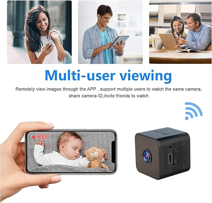 1080P Spy Camera WiFi Camera Hidden Home Security Nanny Cam with Phone App Control Mini Small Cam Night Vision Motion Detection Video Recording