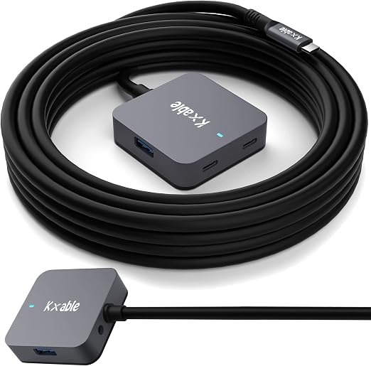 Upgrade USB C Hub, Expander Multi USB Ports Cable 15FT, Long USB 3.1 C Extension Cable with 4-Port (2 USB-A Ports+2 USB-C Ports), USB C Y Splitter Hub, Type-C Male to A-Female + C-Female Extender Cord - Image 6