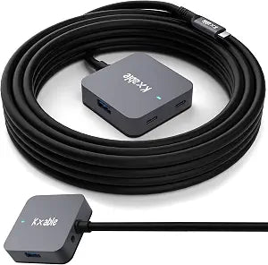 Upgrade USB C Hub, Expander Multi USB Ports Cable 15FT, Long USB 3.1 C Extension Cable with 4-Port (2 USB-A Ports+2 USB-C Ports), USB C Y Splitter Hub, Type-C Male to A-Female + C-Female Extender Cord - Image 1