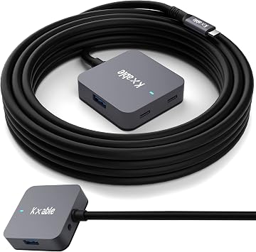 Upgrade USB C Hub, Expander Multi USB Ports Cable 15FT, Long USB 3.1 C Extension Cable with 4-Port (2 USB-A Ports+2 USB-C Ports), USB C Y Splitter Hub, Type-C Male to A-Female + C-Female Extender Cord - Image 2
