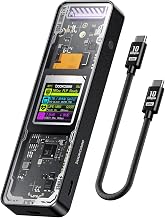 DOCKCASE Explorer Edition M.2 NVMe SSD Enclosure,Support 10s PLP Prevents Write Data Loss,USB 3.2 Gen 2 Type-C (10 Gbps), fits NVMe PCIe,Size 2230/2242/2260/2280,Support M-Key B+M Key UASP - Image 1