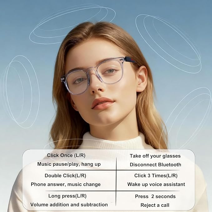 Ai Smart Glasses Bluetooth 5.4 with Translation for Men Women 160+Languages Color-Change Lens Chat GPT Assistant Free App Translator Glasses Meeting,Driver,Travel