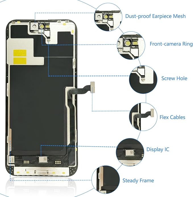 for iPhone 14 Pro Max Screen Replacement 6.7 Inch, Diykitpl 3D Touch LCD Display for A2894, A2651, A2893, A2896, A2895, with Repair Tools Kit+Waterproof Frame Sticker+Tempered Glass