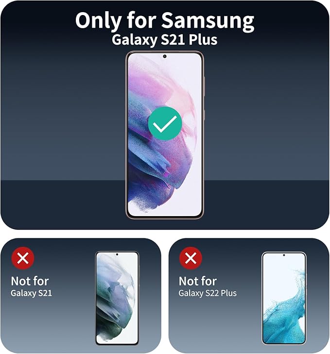 3*Screen Protector and 3*Camera Lens Protector for Samsung Galaxy S21+/S21 Plus with a Installation Alignment Aid, Tempered Glass Film, [9H Hardness][Anti-Shatter][Anti-Scratch]