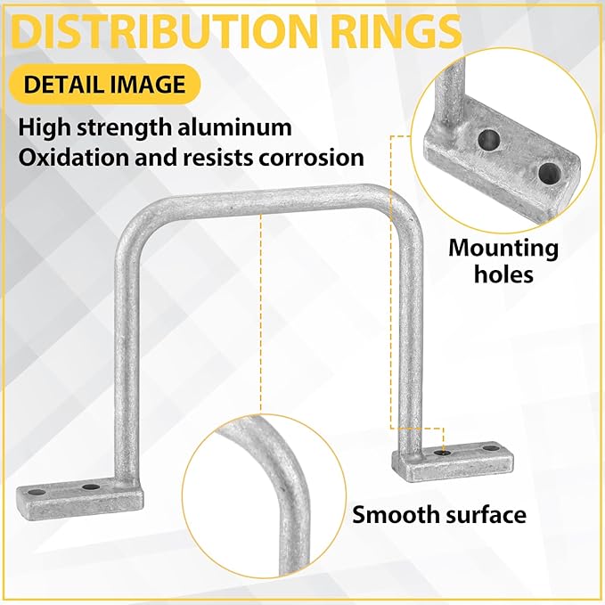 25 Pcs Distribution Rings Aluminum D Ring for Sorting Out Electric Cables, Cable Management, for Commercial and Residential Use, Silver(3 Inch)