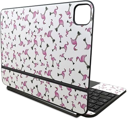 Skin Compatible with Apple Magic Keyboard for iPad Pro 11‑inch (M4) 2024 - Cool Flamingo - Premium 3M Vinyl Protective Wrap Decal Cover - Easy to Apply | Crafted in The USA by MightySkins - Image 4