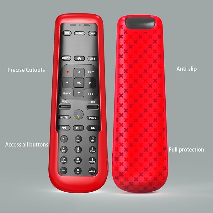 3PACK Case for DirecTV Remote, Cover for AT&T TV Now Receiver C71KW / RC82V Voice Remote Control Skin Sleeve Purple Blue Red