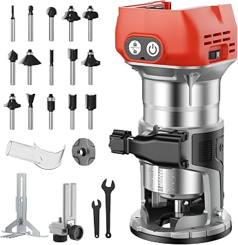 Cordless Compact Router Compatible with Milwaukee 18V Battery (Bare Tool)
