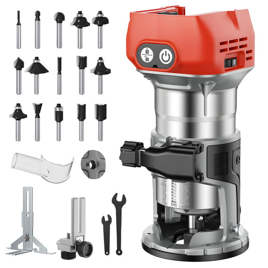Cordless Compact Router Compatible with Milwaukee 18V Battery (Bare Tool)
