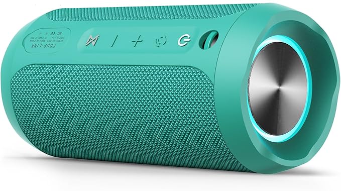 EDUPLINK Bluetooth Speaker IPX7 Waterproof Wireless Speaker with 20H Playtime TWS Stereo Pairing Portable Outdoor Speakers for Beach Camping Travel Gifts for Men Women Girls Boys Teens Dark Teal