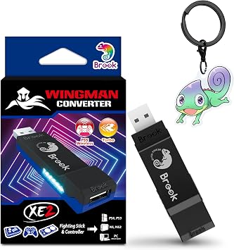 Brook Wingman XE2 Wireless Controller Adapter [Exclusive Version] 2-in 1 Converter for PS5, PS4, Xbox Series, NS, NS 2 & PC Supports Turbo, Remap, Lag-Free Play Includes Keychain