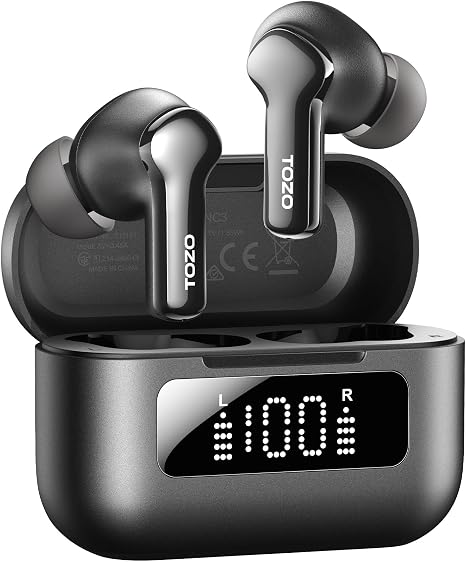 TOZO Hybrid Active Noise Cancelling in Ear Wireless Earbuds, 68H Playtime