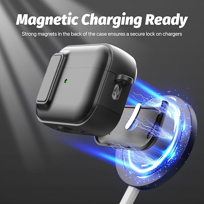 Valkit Compatible Airpods Pro 2nd/1st Generation Case with Cleaner Kit, Secure Lock Airpods Pro 2 Case Cover Magnetic Ready, Shockproof Protective Case for Airpods Pro 2nd/1st Gen(2023/2022/2019)