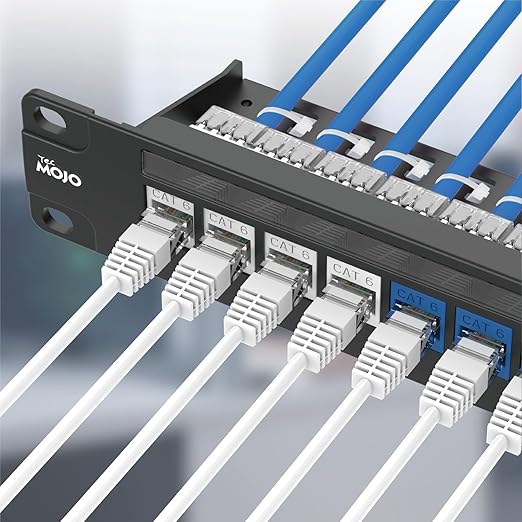 Tecmojo UL Listed 1000 Mbps Cat6 Keystone Jack Insert 25 -Pack, 180 Degree Punch Down RJ45 Keystone Jack Adapter Slim Profile for Patch Panel & Wall Plate, White