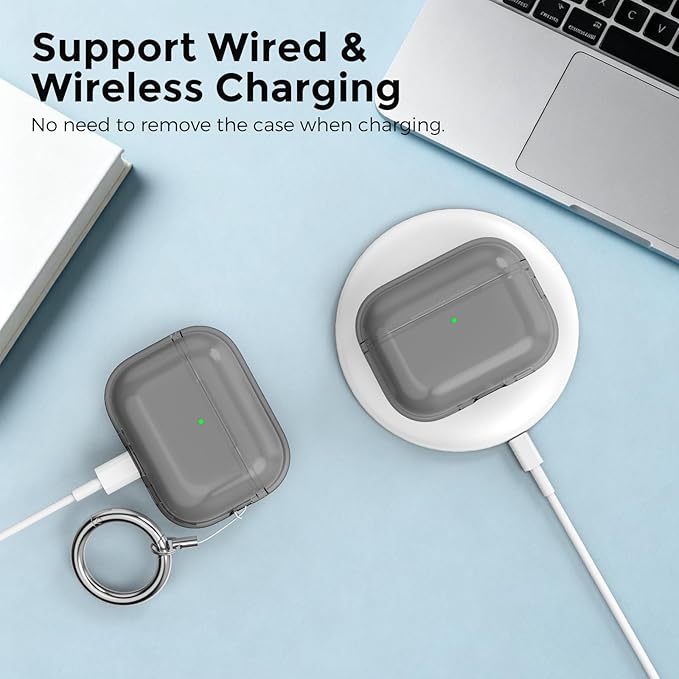 AhaStyle Clear Airpods Pro 3 Case Cover 2025 [Anti-Yellowing] Soft TPU Protective Skin for Apple AirPods Pro 3rd Generation Case with Cleaner Kit Support USB-C Charging Case and Wireless Charging