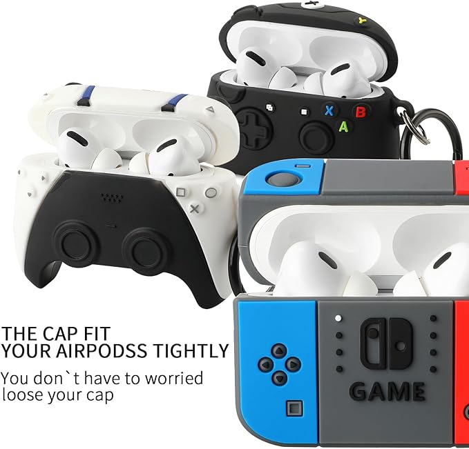 [2Pac] Compatible Airpods Pro 3 Case(2025),Cute Gamepad Design Cases Soft Silicone Protective Cases for Apple AirPods Pro 3rd Generation Case,Airpod Pro 3 Cover with Keychain for Men/Boy