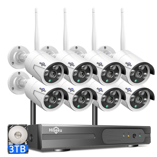 Hiseeu 2K Wireless Security Camera System, 10CH NVR | Smart Home - Image 1