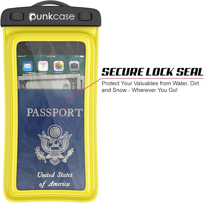 Waterproof Phone Pouch, PunkBag Universal Floating Dry Case Bag for Most Cell Phones incl. iPhone 8 Plus & Samsung Galaxy S9 | Perfect for Keeping Your Cellphone & Valuables Dry and Safe