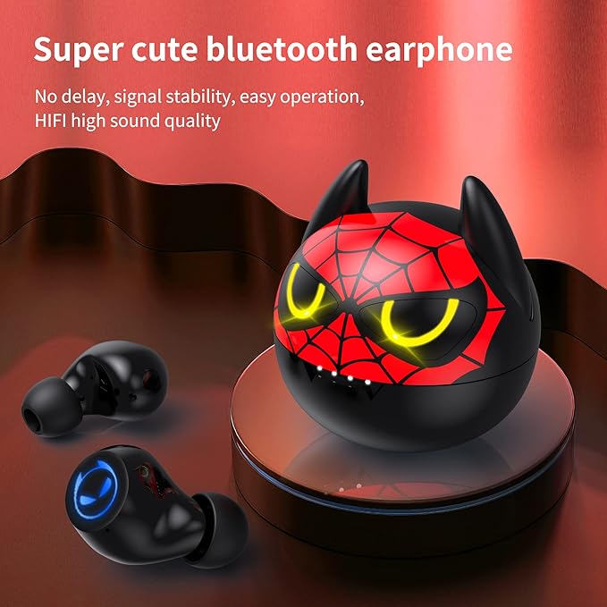 Kids Wireless Earbuds, Mini Bluetooth Earbuds with Microphone Touch Control IPX5 Waterproof 36H Playtime Hi-Fi Sound Deep Bass in Ear Earphones, Low-Latency Game Modes Headset for Phone.