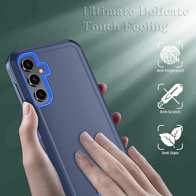 ONOLA Compatible with Samsung Galaxy S26 Case with HD Screen Protector, Heavy Duty Shockproof & Dropproof 3-Layer Cover Phone Case for Galaxy S26 6.3''，DarkBlue