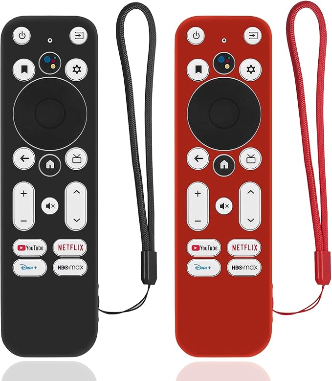 2PACK Cover for Onn Android TV Remote, Shockproof Anti-Dirty Silicone Case Compatible with Onn TV 4K UHD Stick TV Box 100024646 100026240 Remote an-ti Lost Anti-Slip Skin-Friendly
