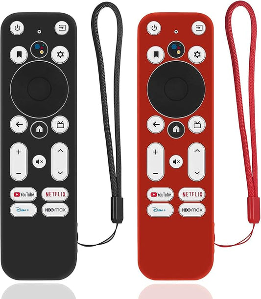 2PACK Cover for Onn Android TV Remote, Shockproof Anti-Dirty Silicone Case Compatible with Onn TV 4K UHD Stick TV Box 100024646 100026240 Remote an-ti Lost Anti-Slip Skin-Friendly